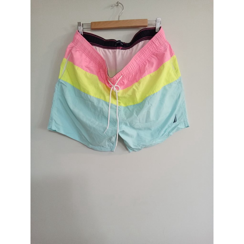 Men's Nautica Swim Trunks XL Blue Pink